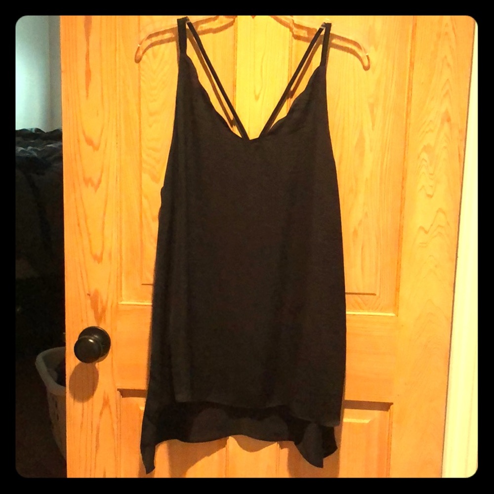 Strappy black top